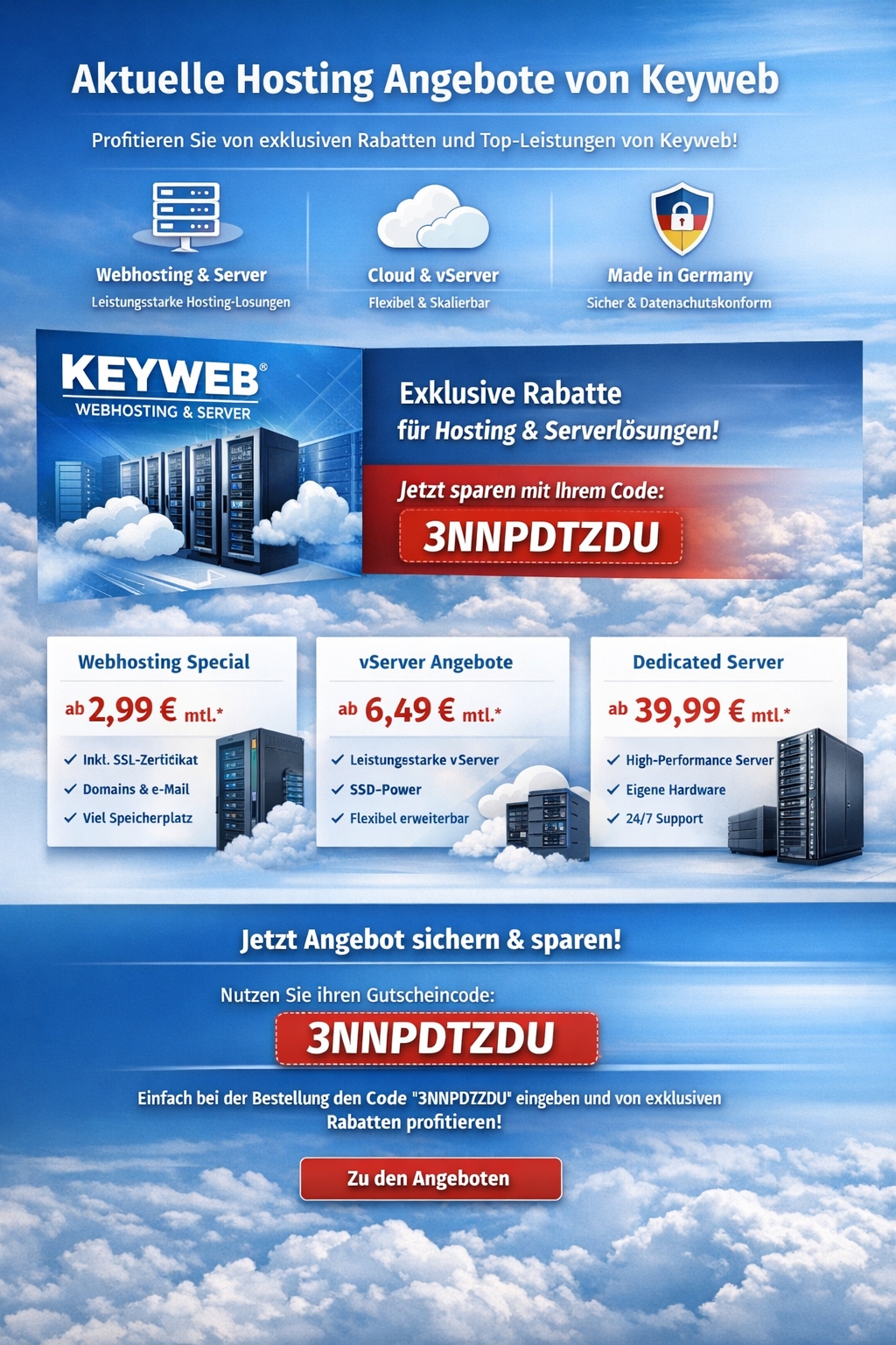 Keyweb Hosting Angebote